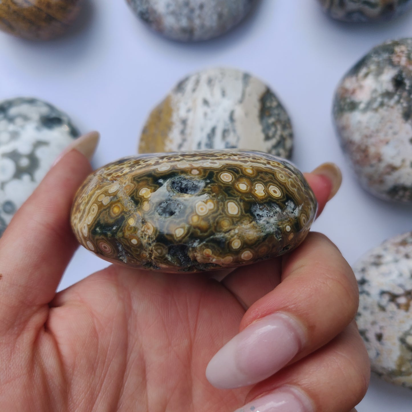 Ocean Jasper Palm Stone (#22)