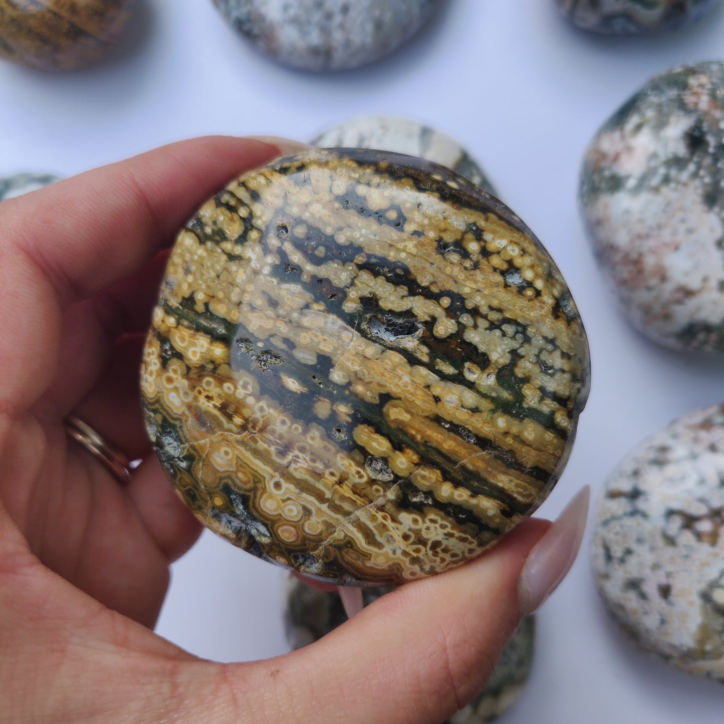 Ocean Jasper Palm Stone (#22)
