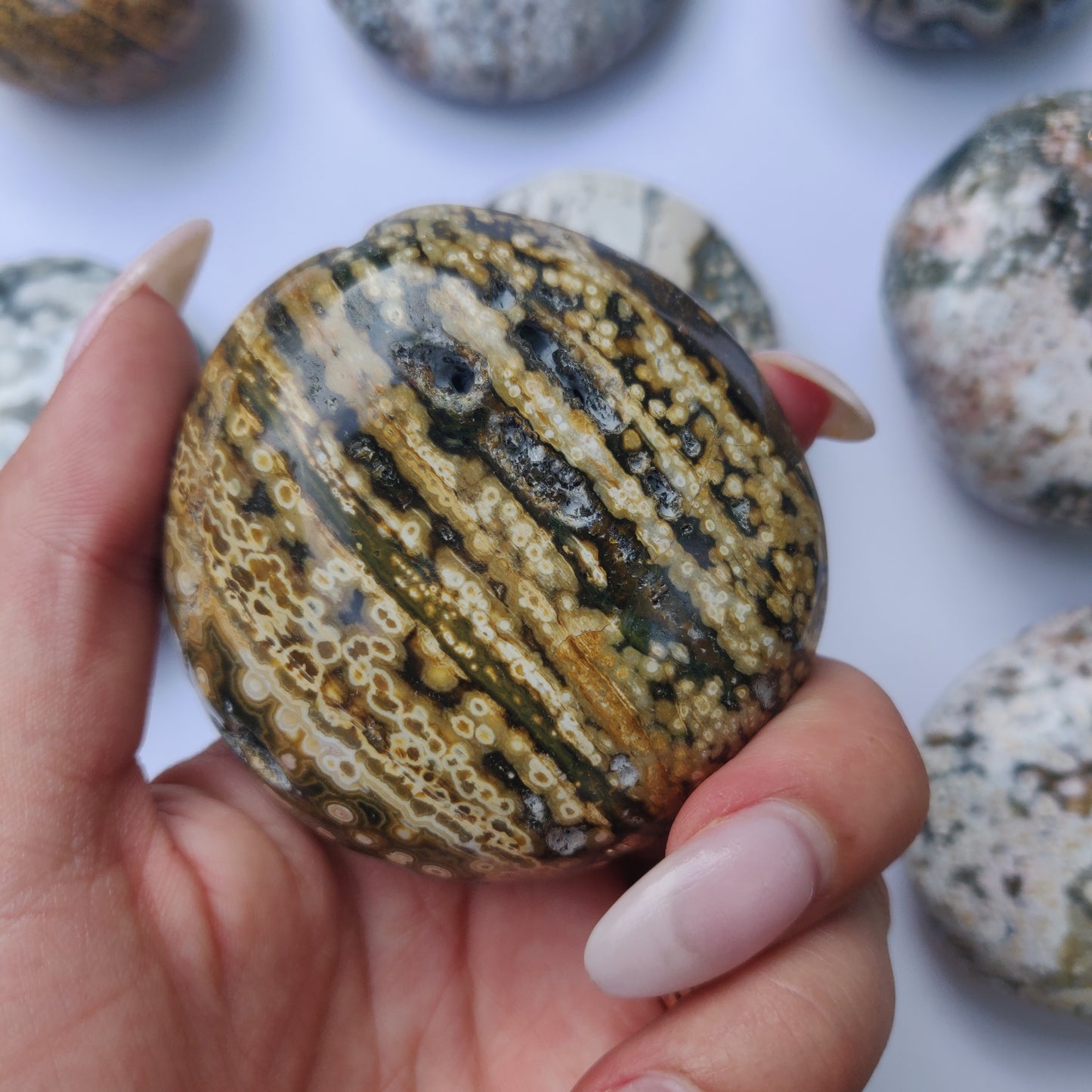 Ocean Jasper Palm Stone (#22)