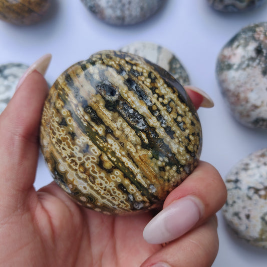 Ocean Jasper Palm Stone (#22)