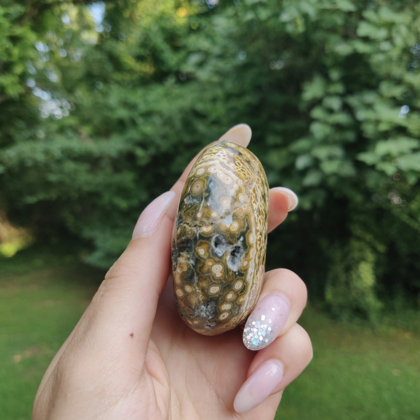 Ocean Jasper Palm Stone (#22)