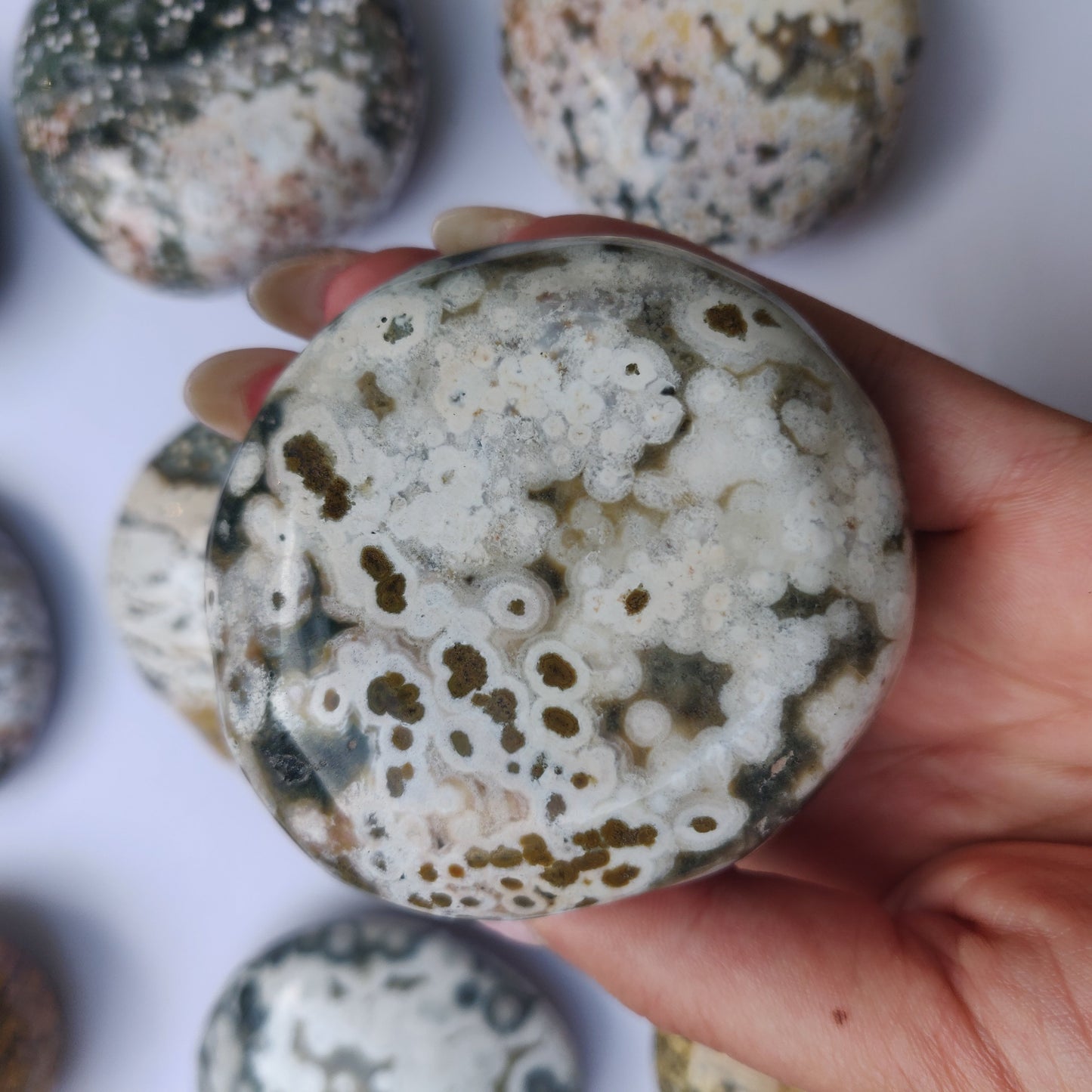 Ocean Jasper Palm Stone (#8)