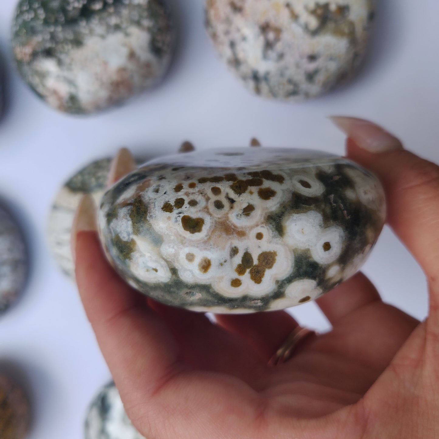 Ocean Jasper Palm Stone (#8)