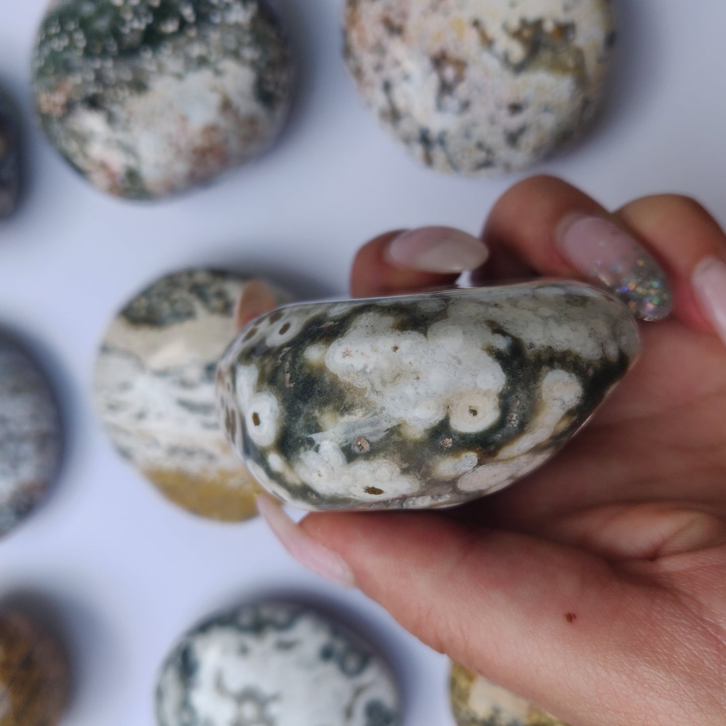Ocean Jasper Palm Stone (#8)