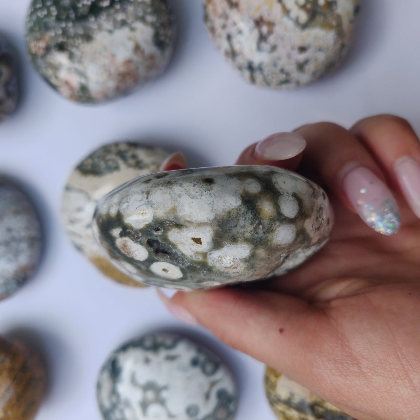 Ocean Jasper Palm Stone (#8)
