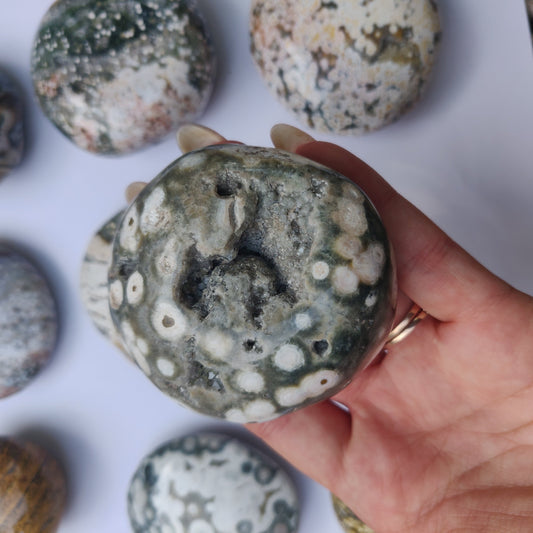 Ocean Jasper Palm Stone (#8)