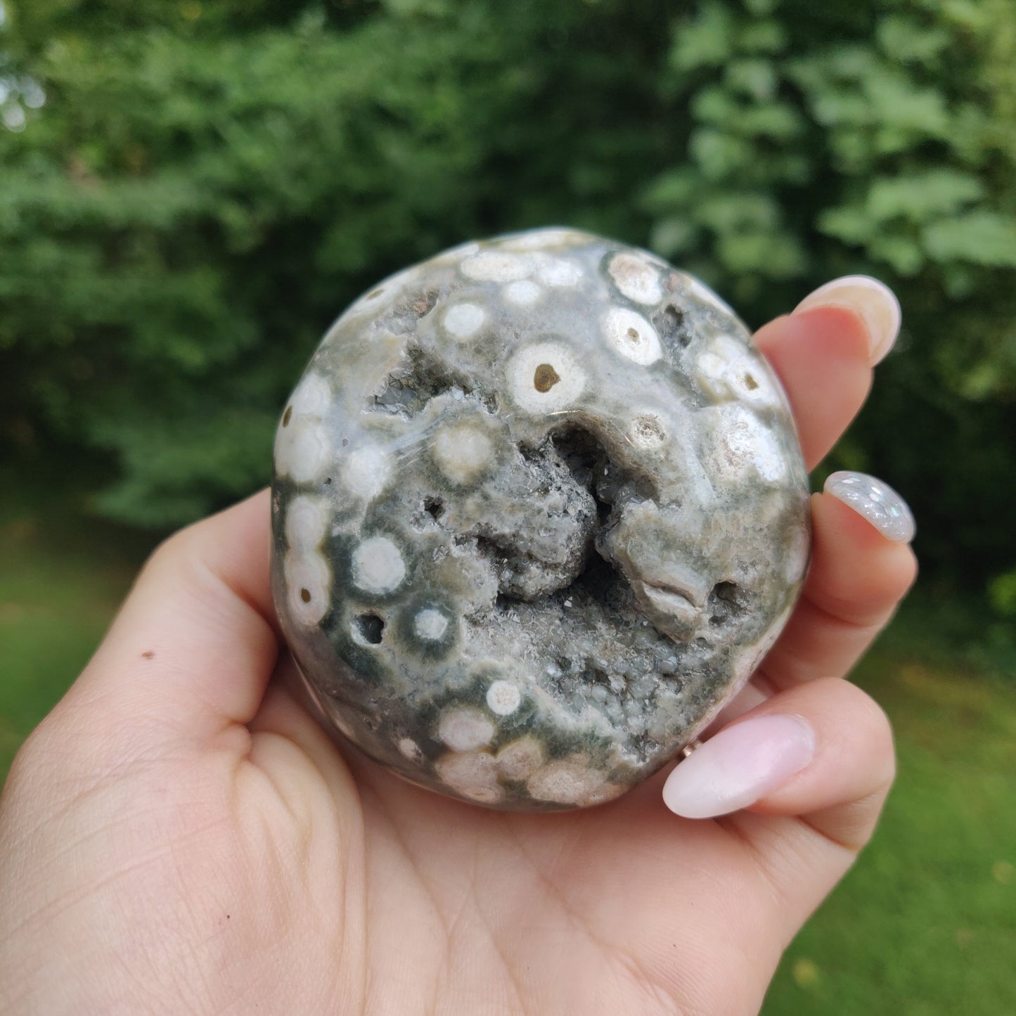 Ocean Jasper Palm Stone (#8)
