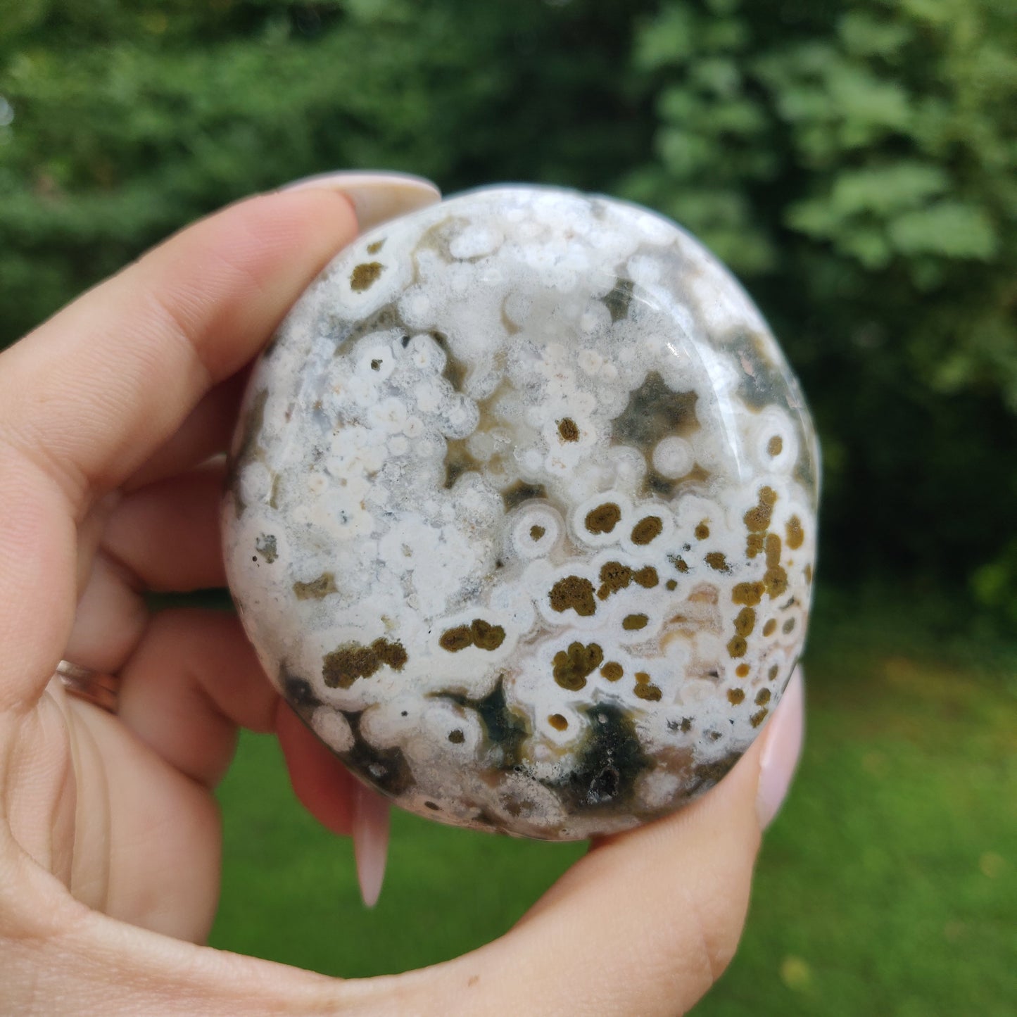 Ocean Jasper Palm Stone (#8)