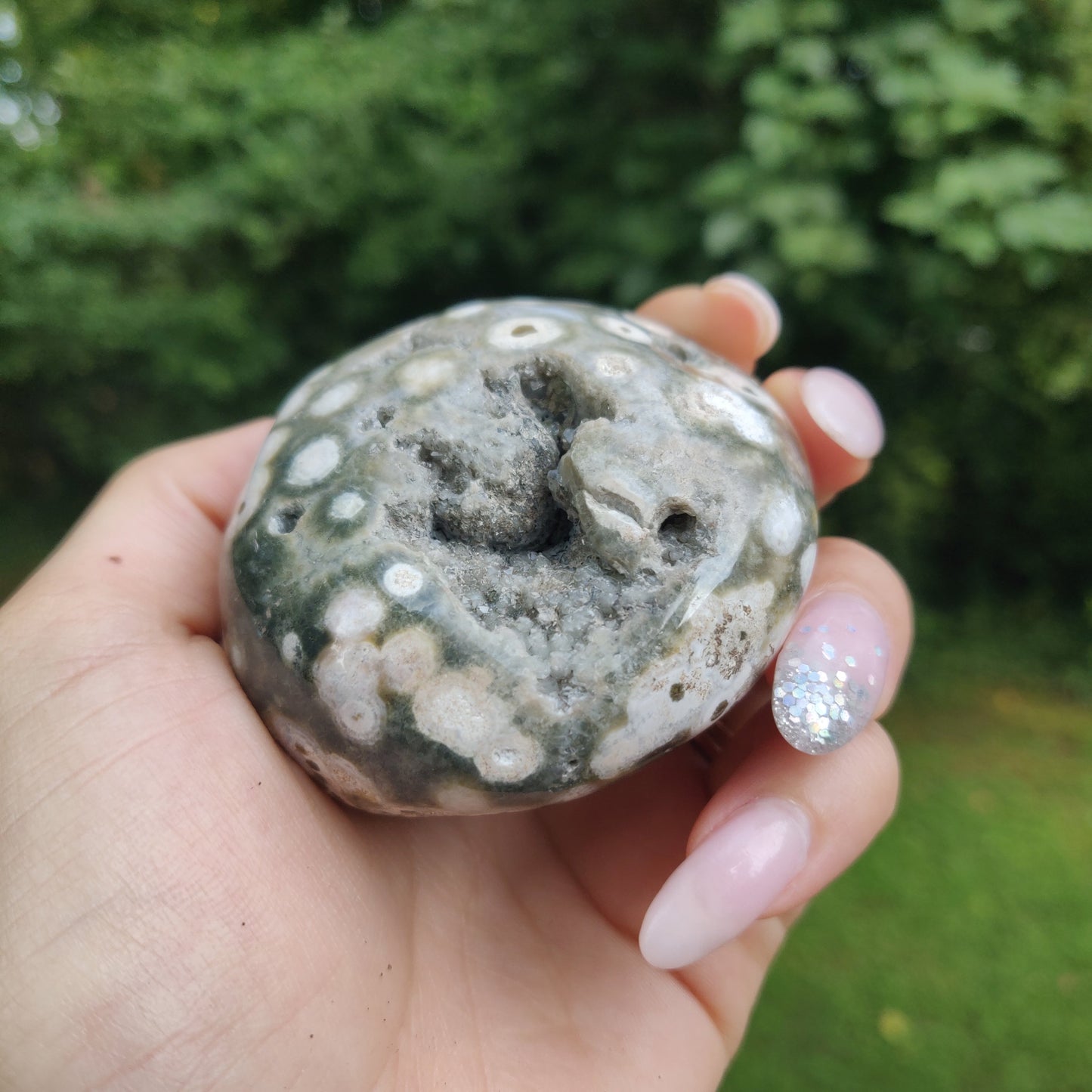 Ocean Jasper Palm Stone (#8)