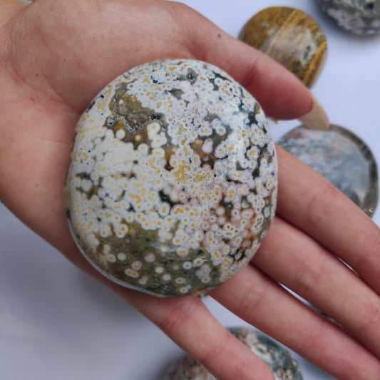 Ocean Jasper Palm Stone (#25)
