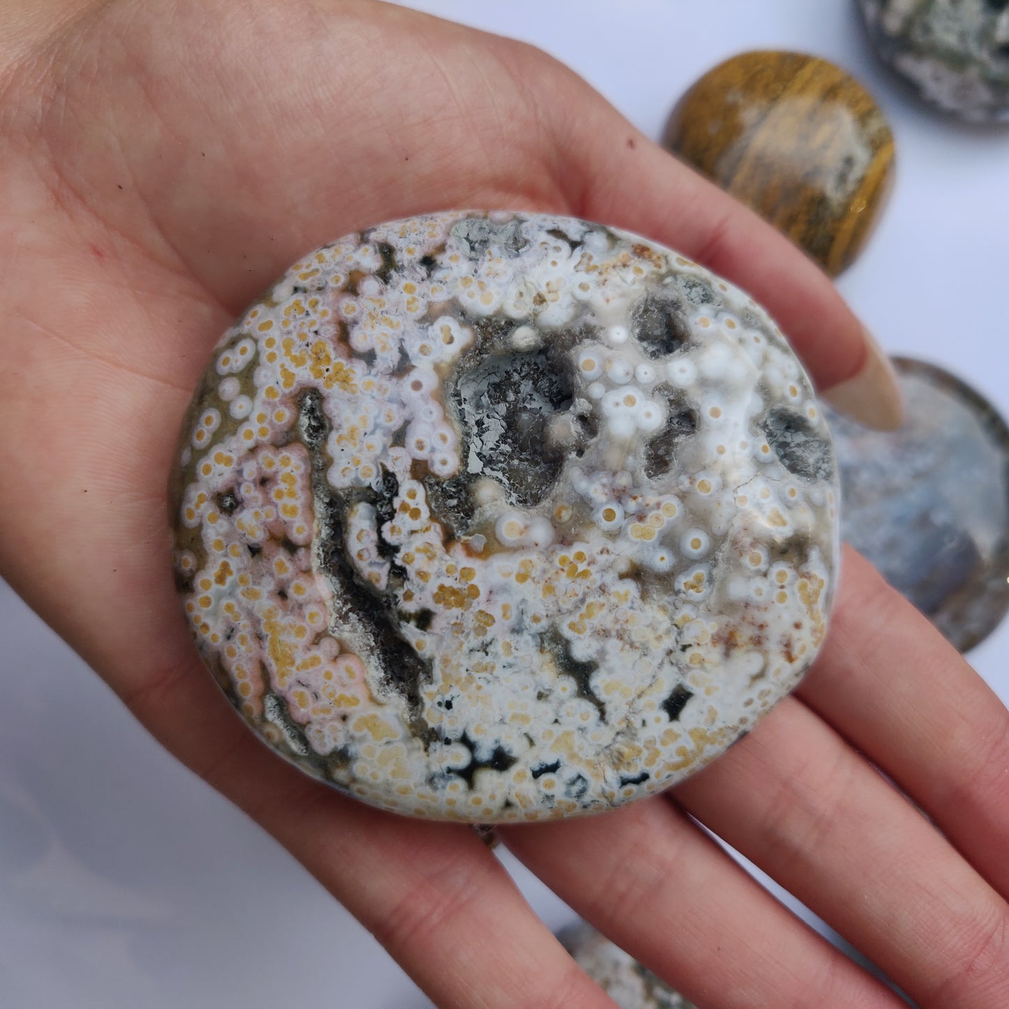 Ocean Jasper Palm Stone (#25)
