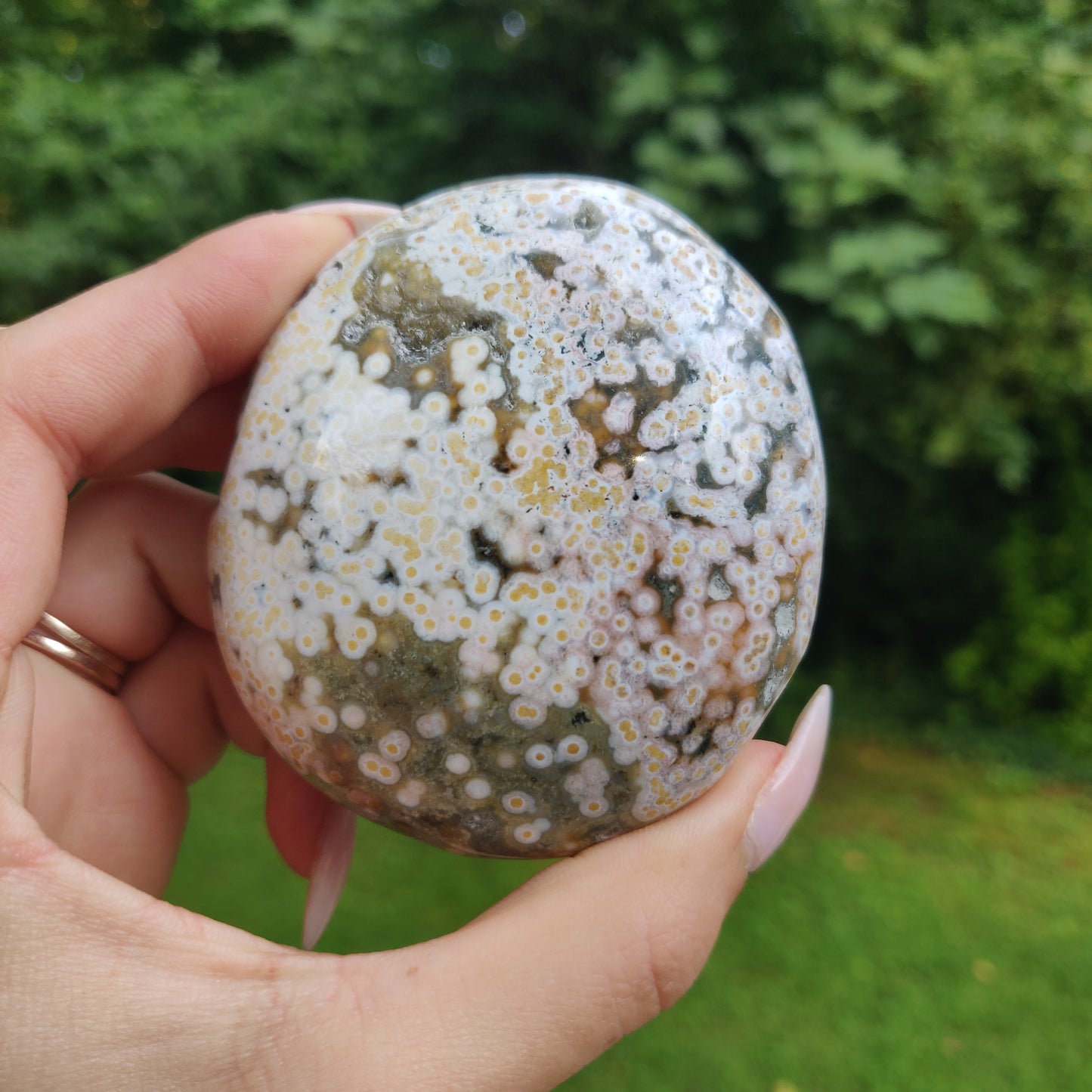 Ocean Jasper Palm Stone (#25)