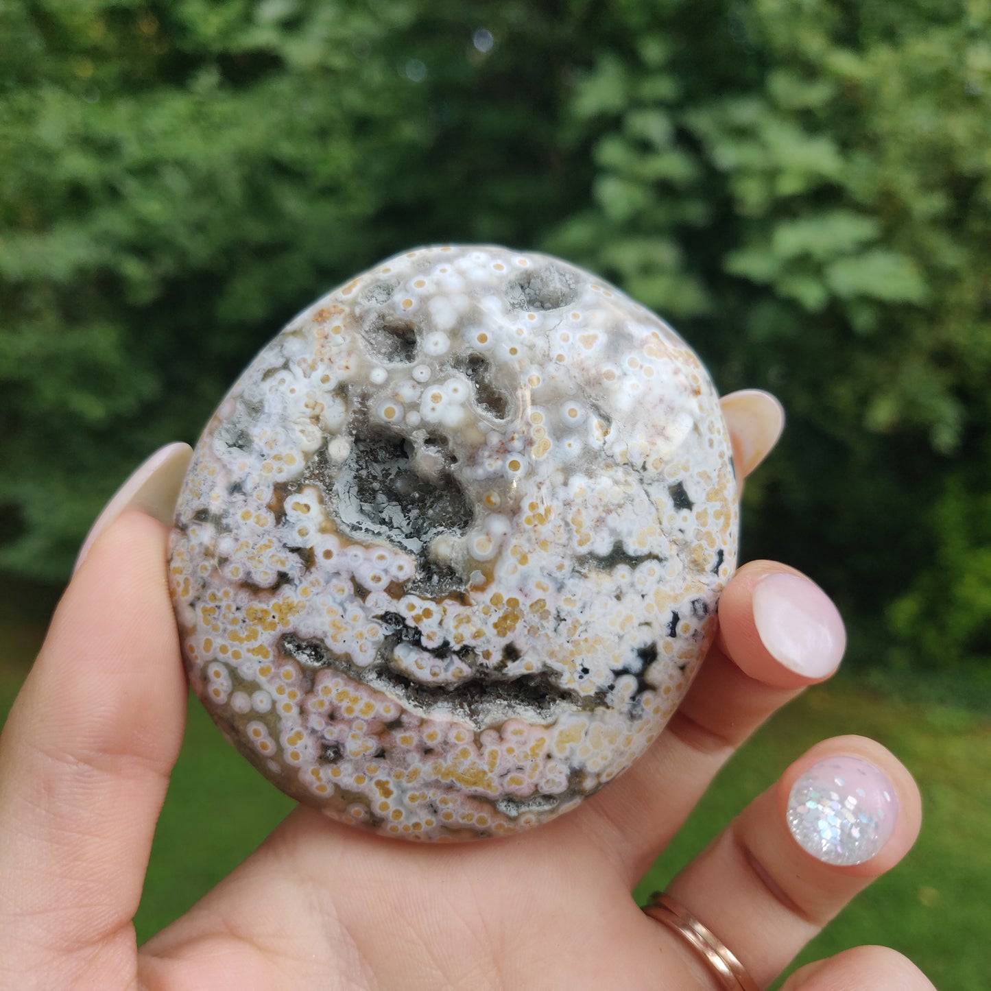 Ocean Jasper Palm Stone (#25)