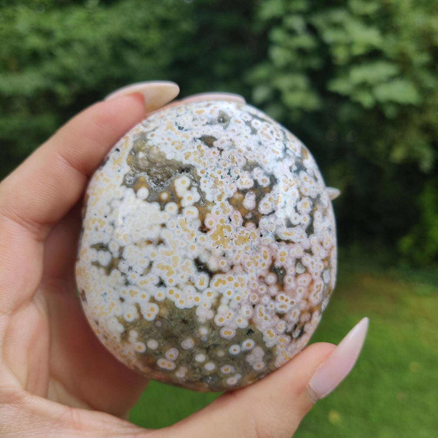 Ocean Jasper Palm Stone (#25)
