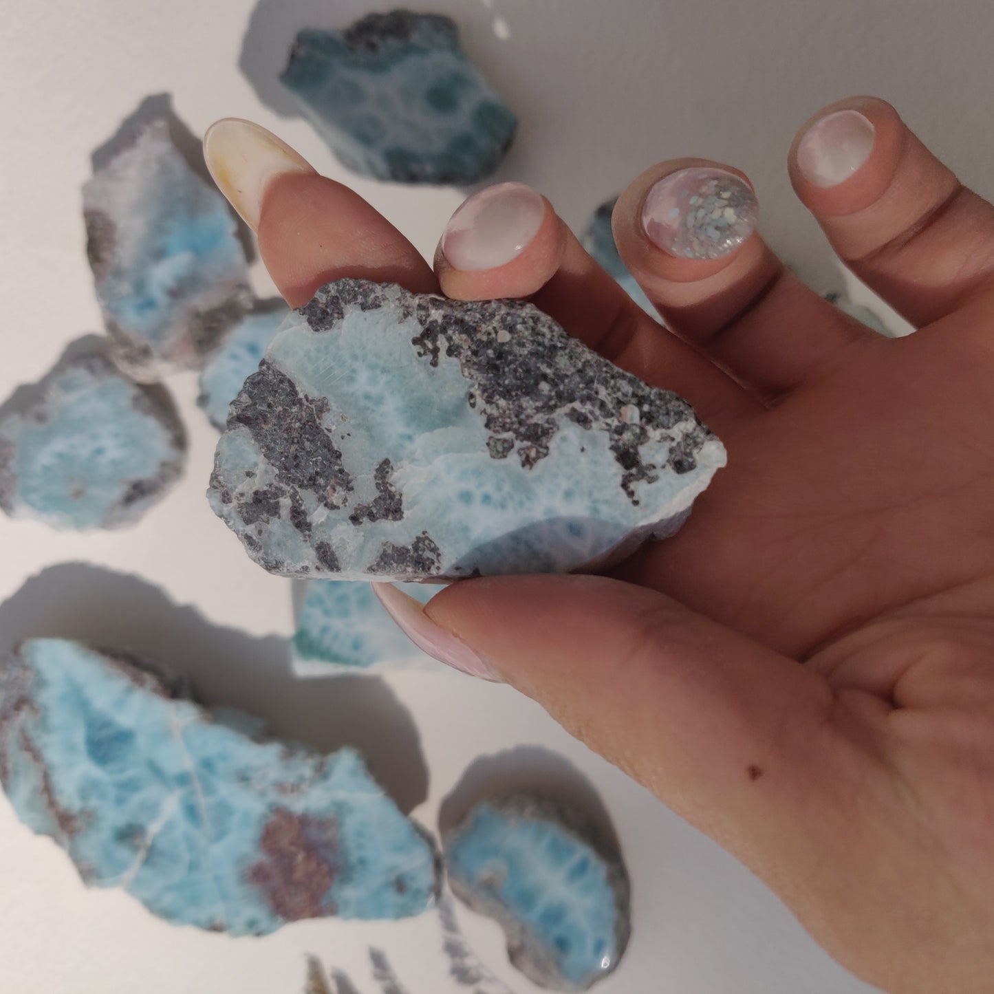 Polished Larimar Slab (#J9)