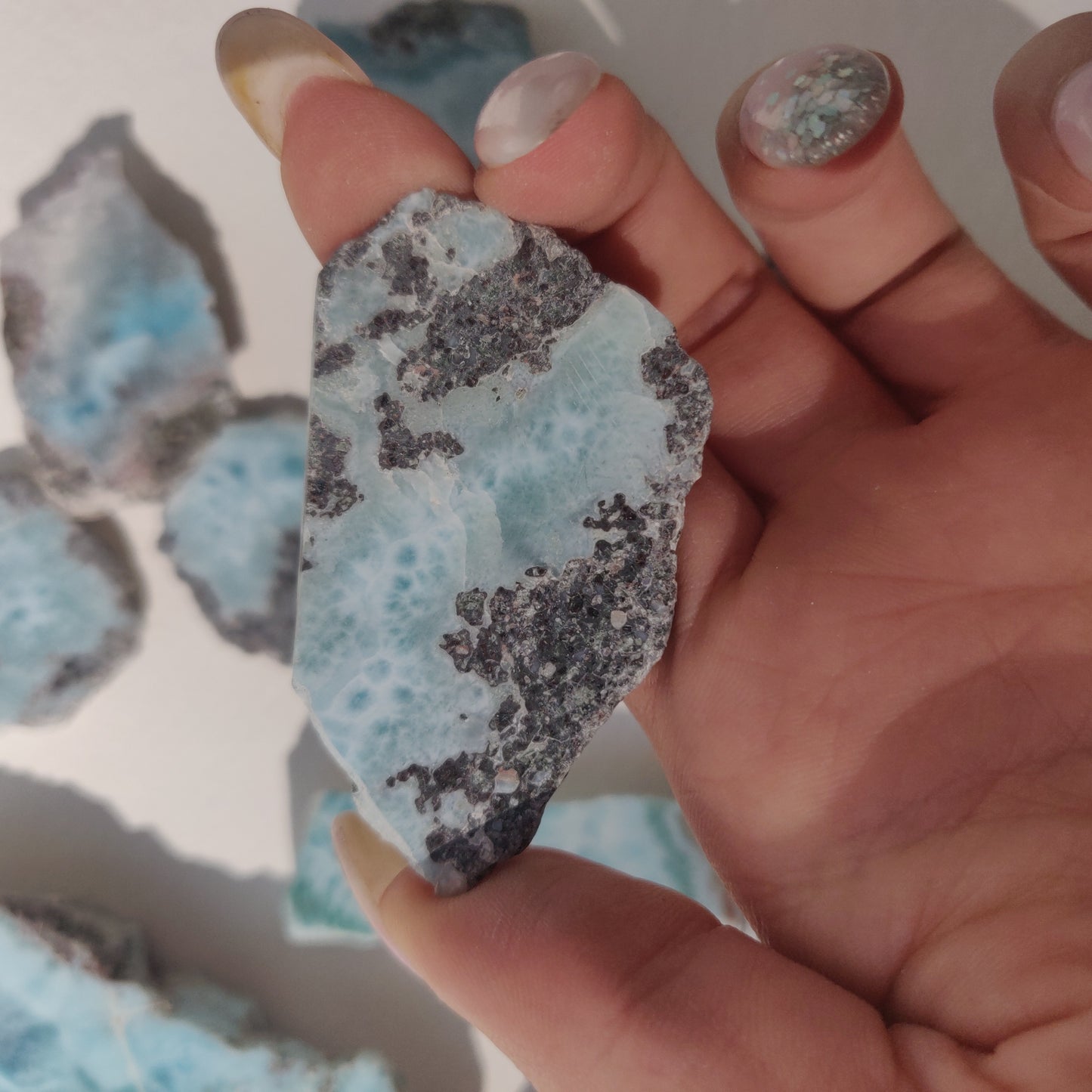Polished Larimar Slab (#J9)