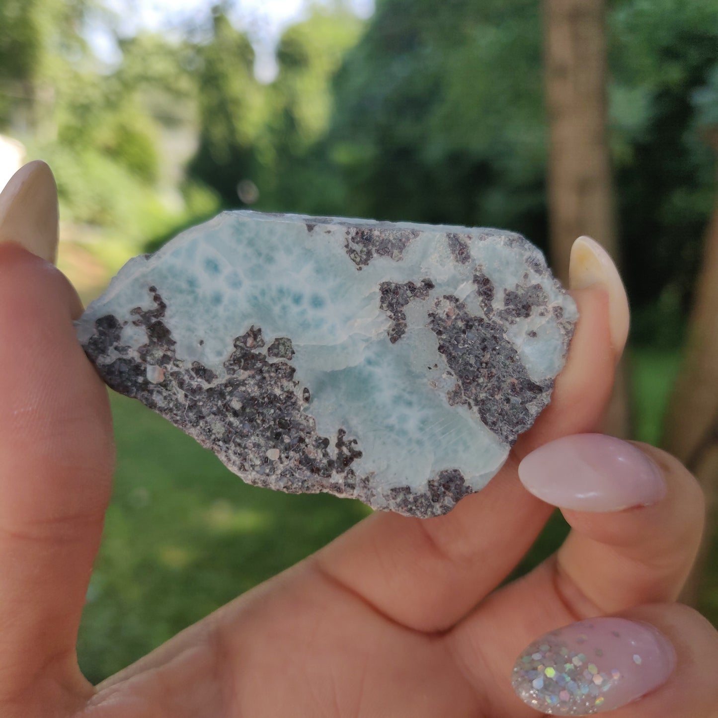 Polished Larimar Slab (#J9)