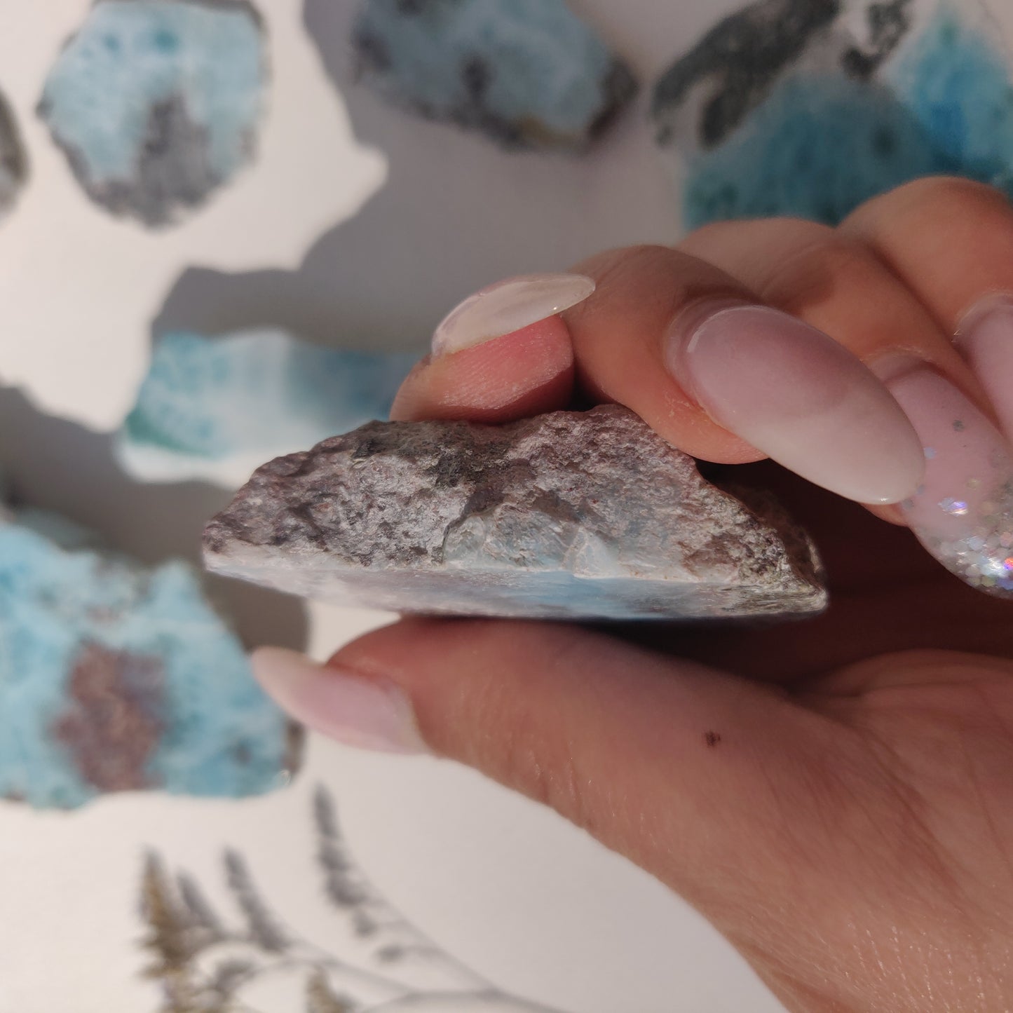 Polished Larimar Slab (#J8)