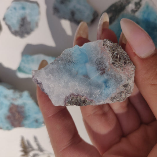 Polished Larimar Slab (#J8)