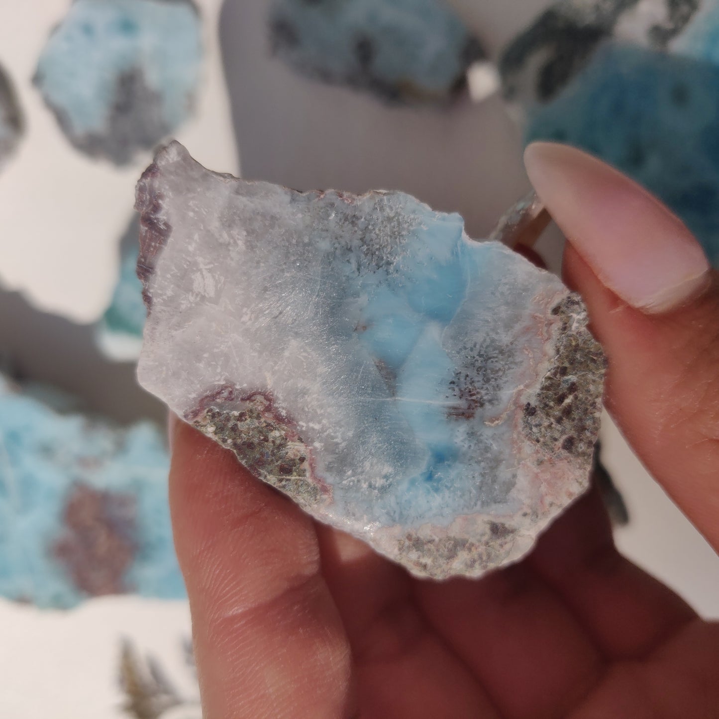 Polished Larimar Slab (#J8)