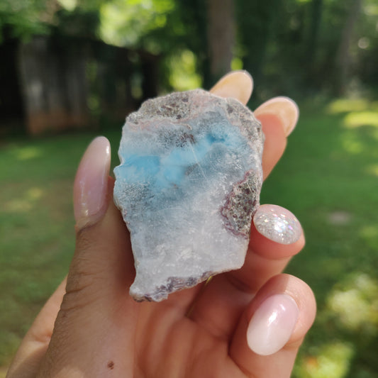 Polished Larimar Slab (#J8)