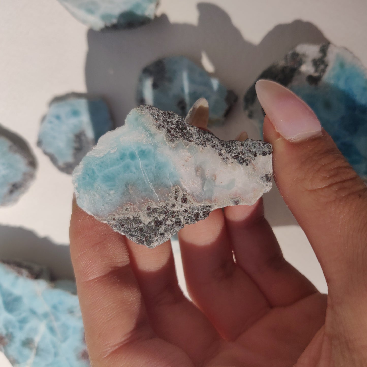 Polished Larimar Slab (#J1)