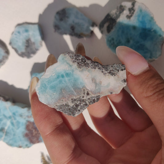 Polished Larimar Slab (#J1)