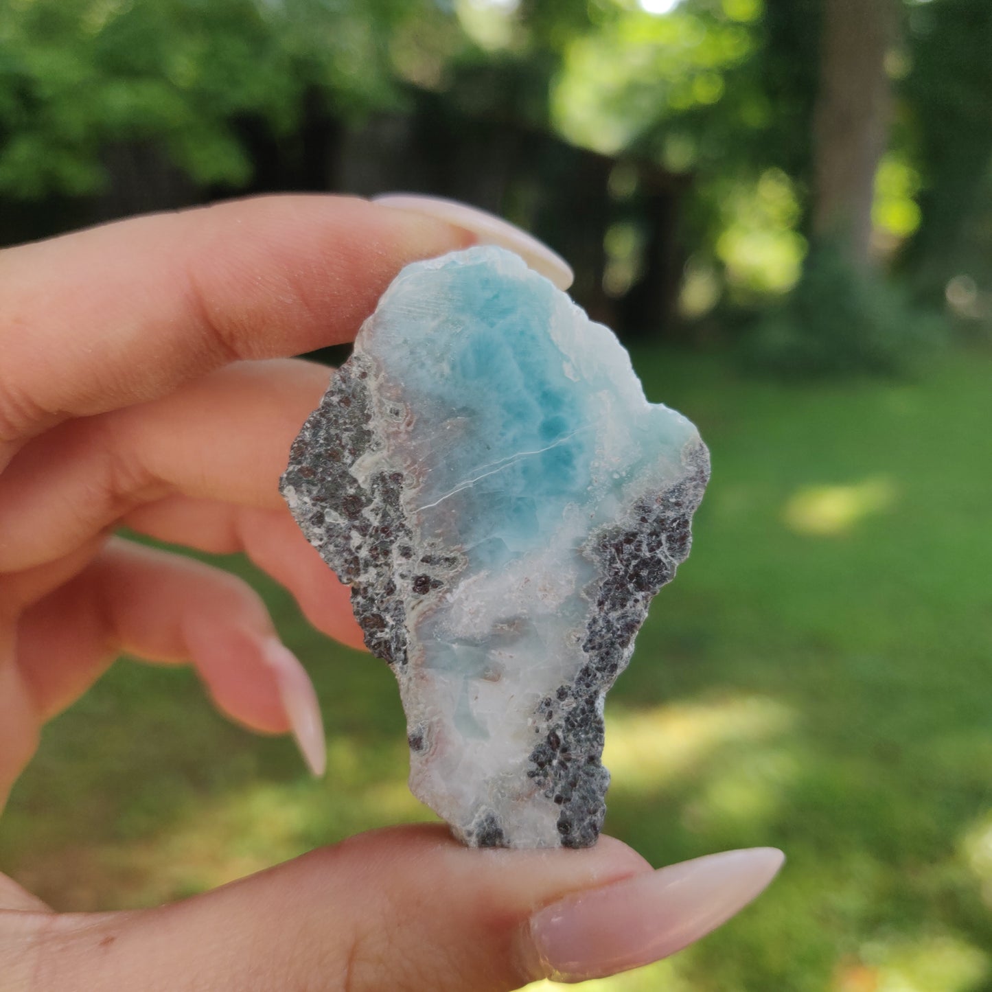 Polished Larimar Slab (#J1)