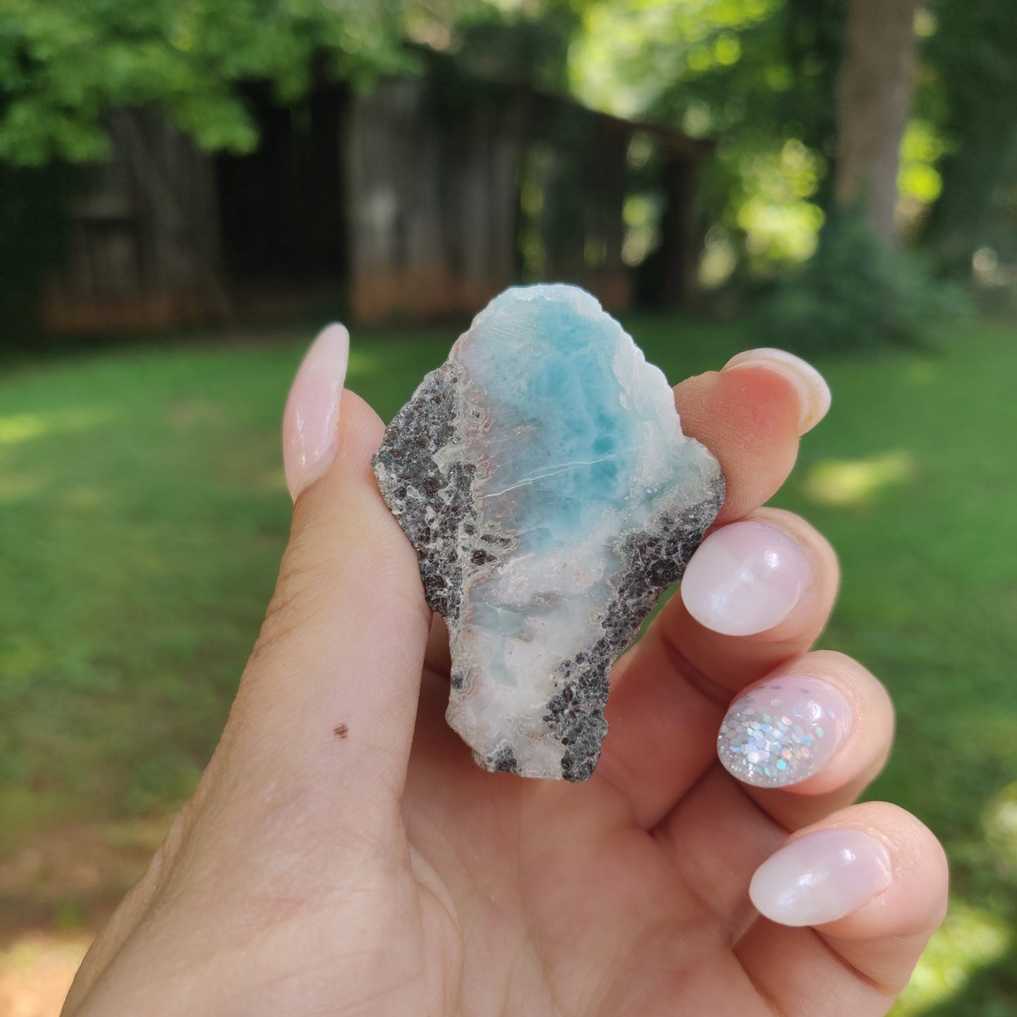 Polished Larimar Slab (#J1)