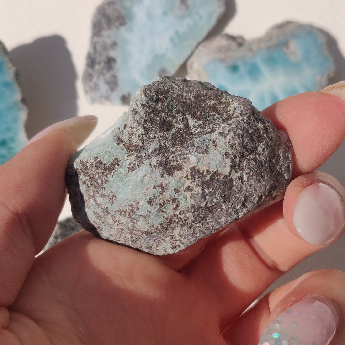 Polished Larimar Slab (#J2)