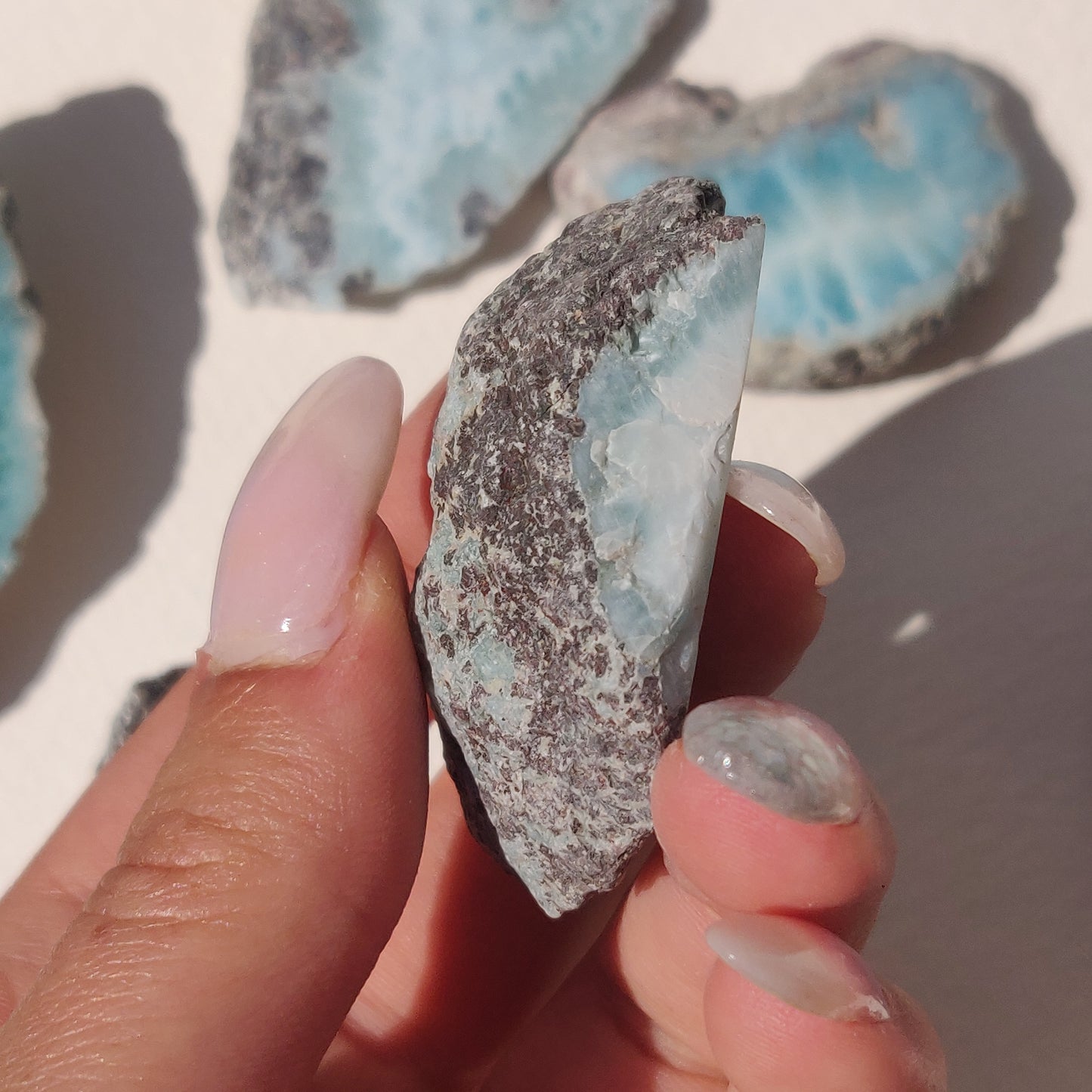 Polished Larimar Slab (#J2)