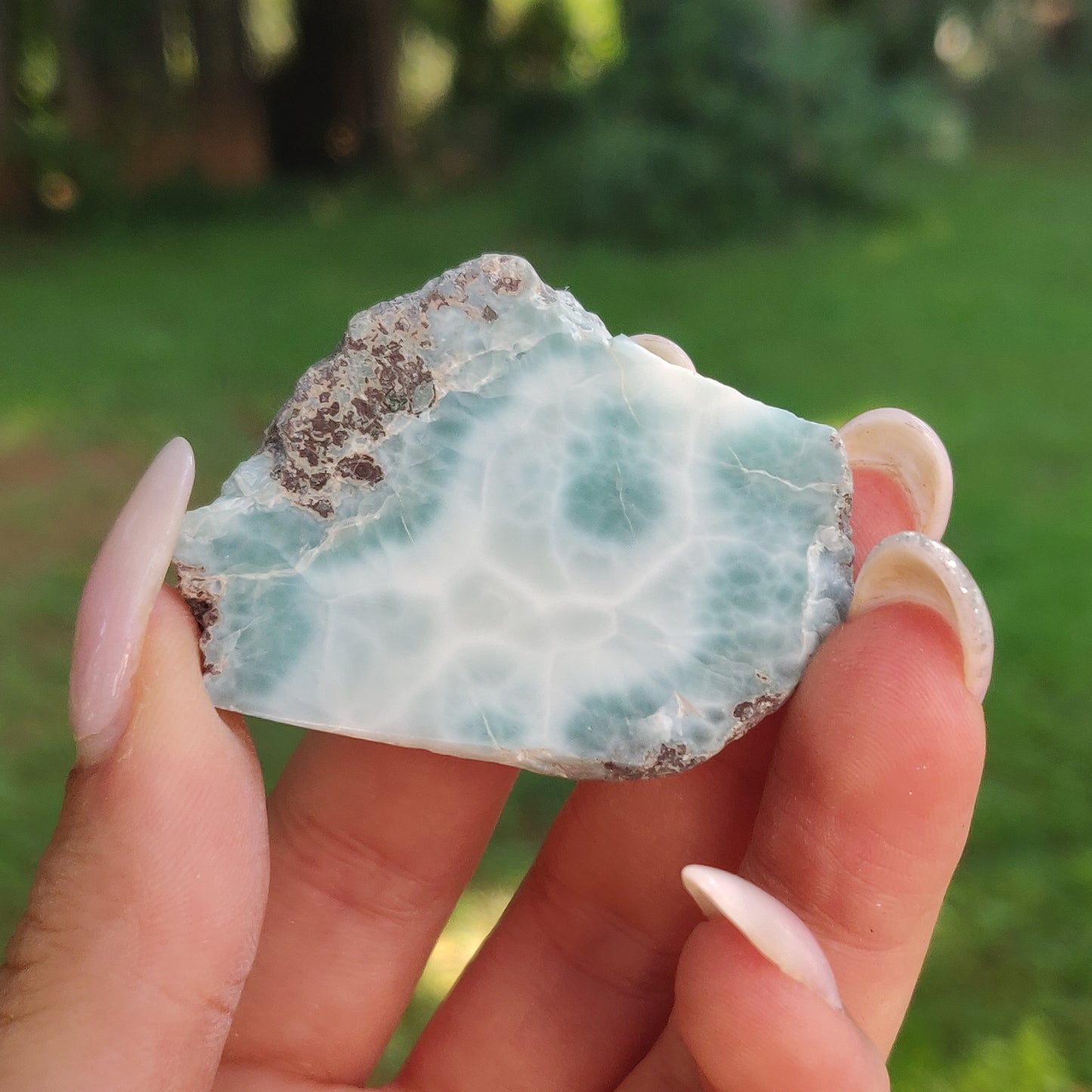 Polished Larimar Slab (#J2)
