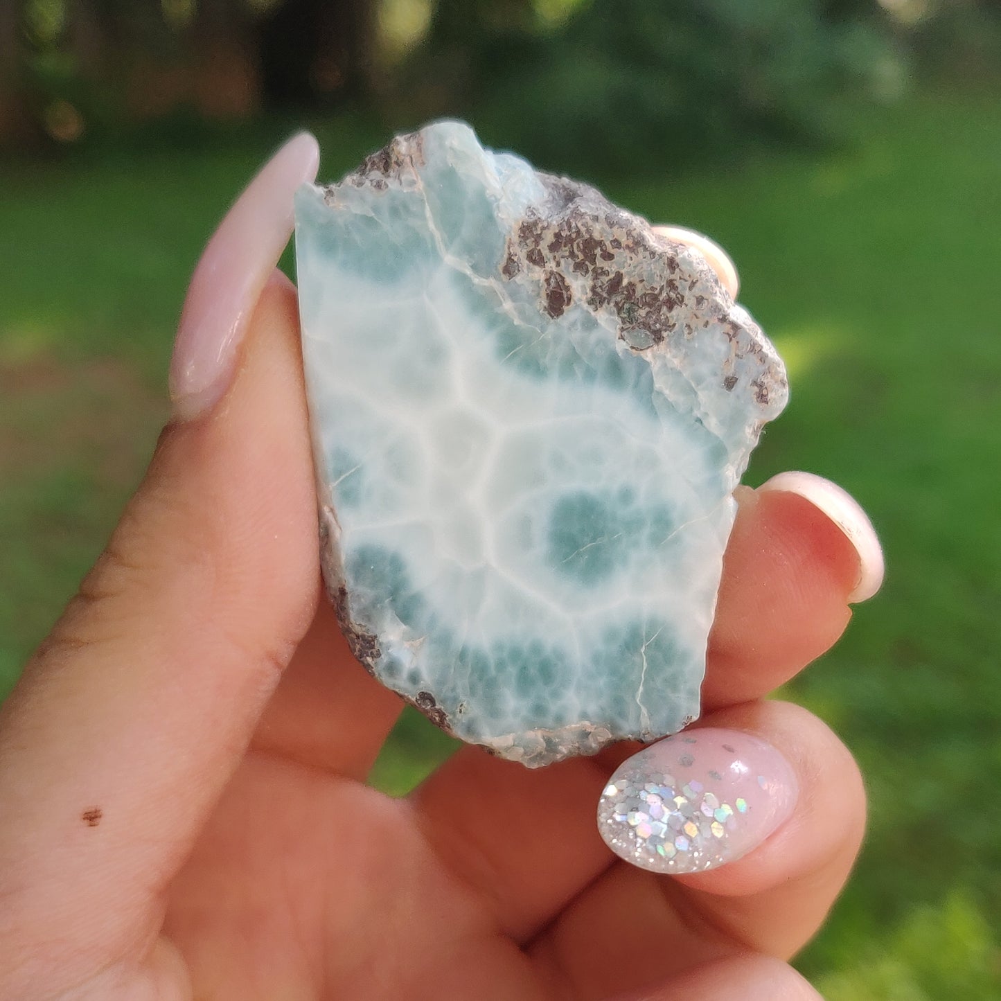 Polished Larimar Slab (#J2)