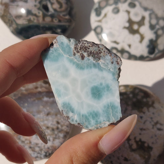 Polished Larimar Slab (#J2)