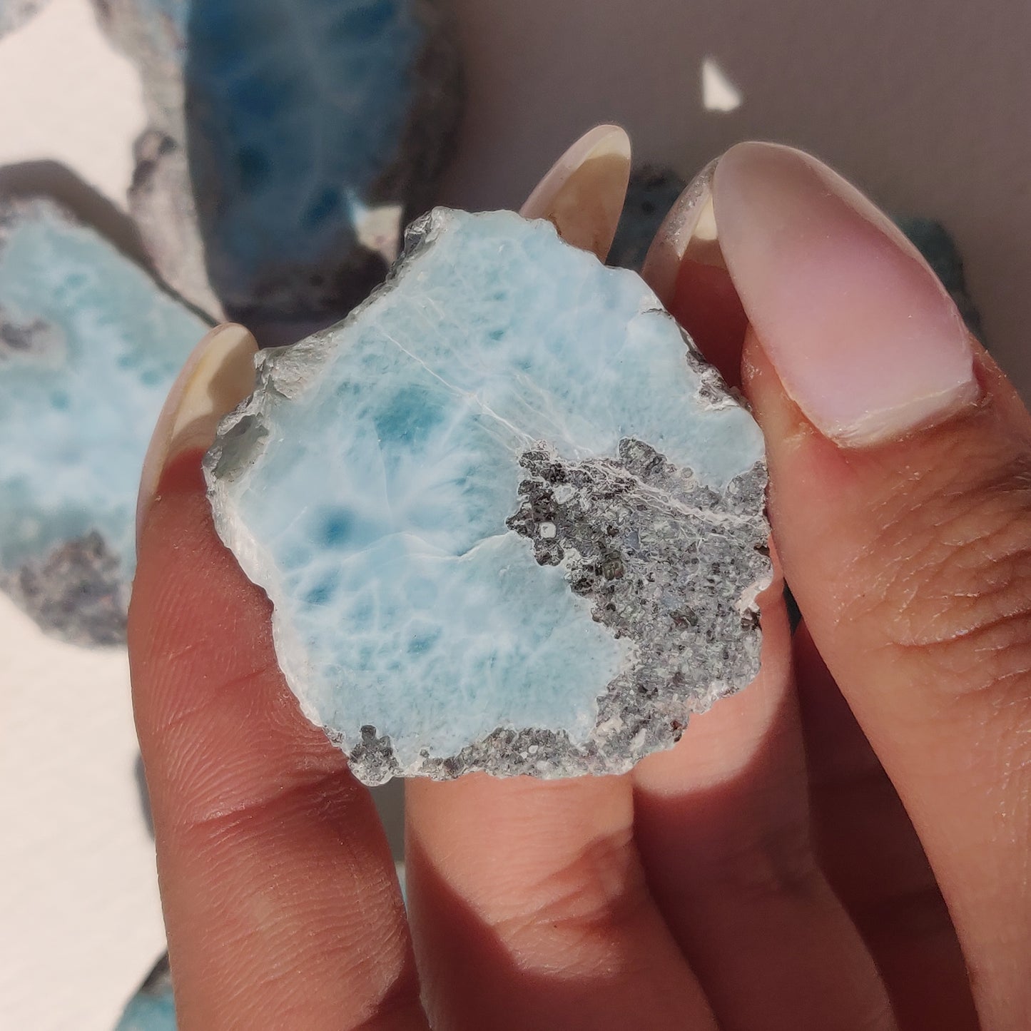 Polished Larimar Slab (#J5)