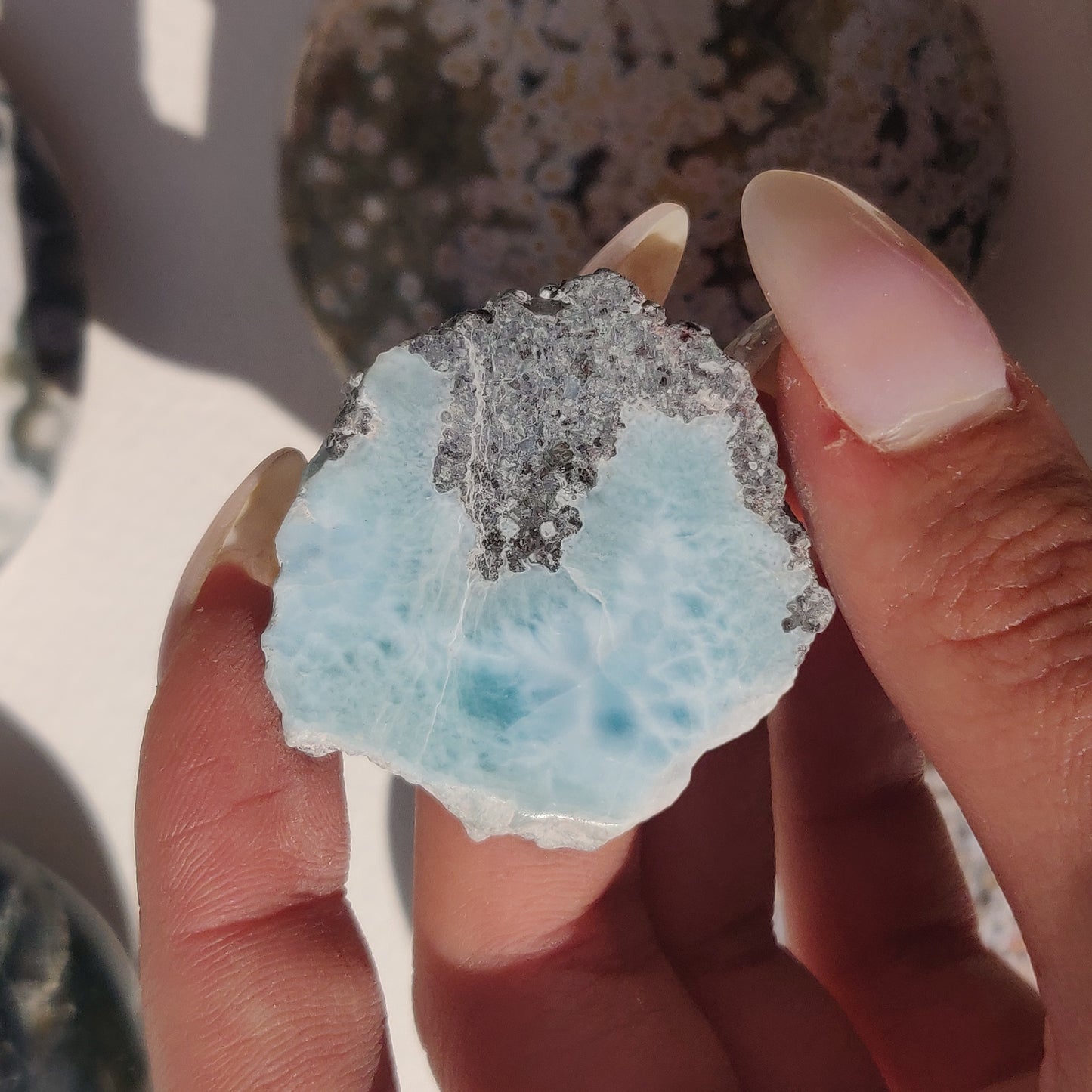 Polished Larimar Slab (#J5)