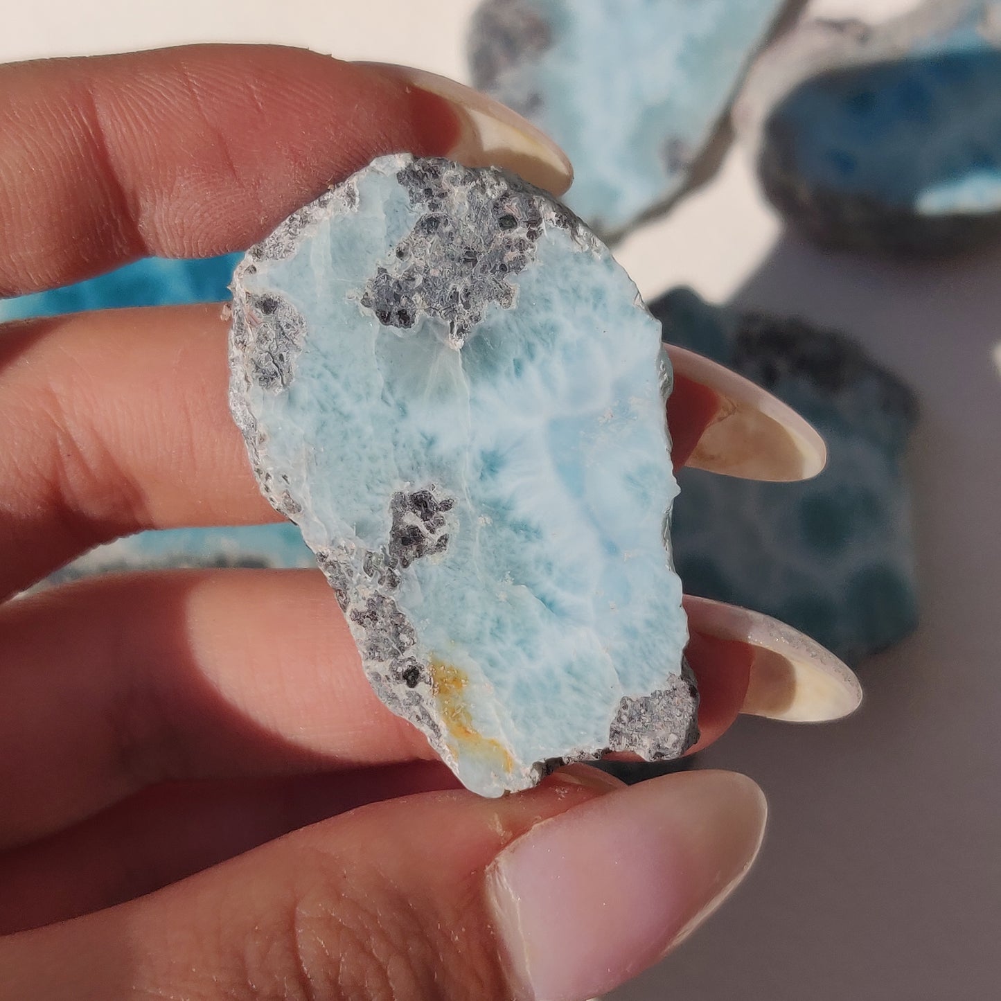 Polished Larimar Slab (#J4)