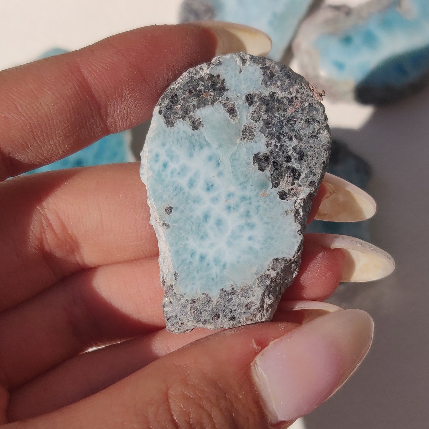 Polished Larimar Slab (#J4)