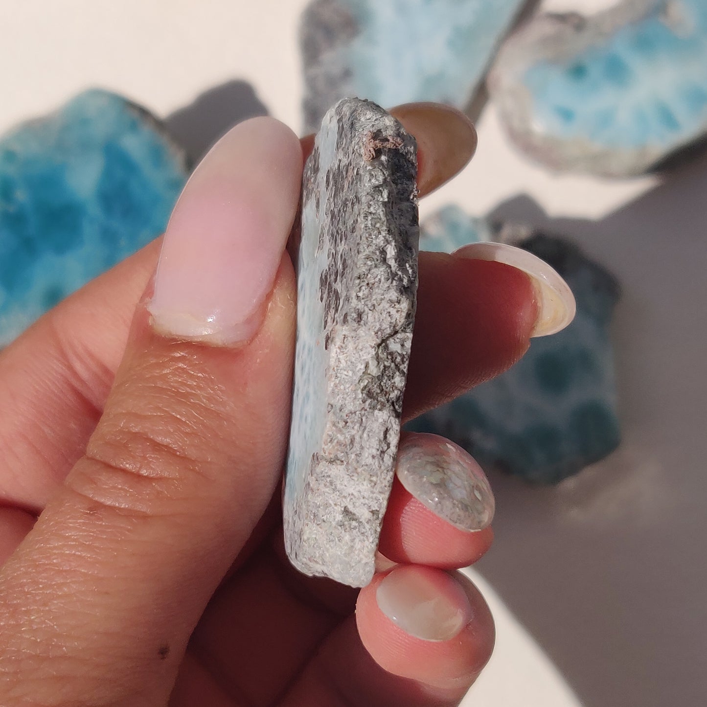 Polished Larimar Slab (#J4)