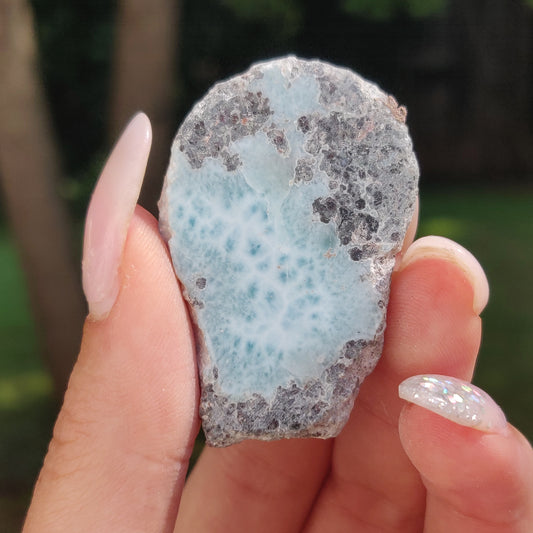 Polished Larimar Slab (#J4)