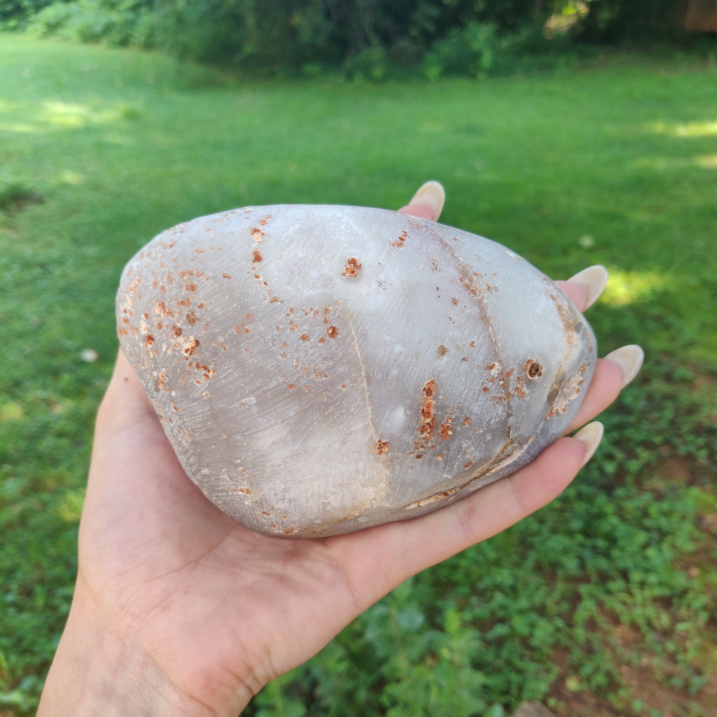 Large Amethyst Agate Geode - over 2 LBS! (#J1)