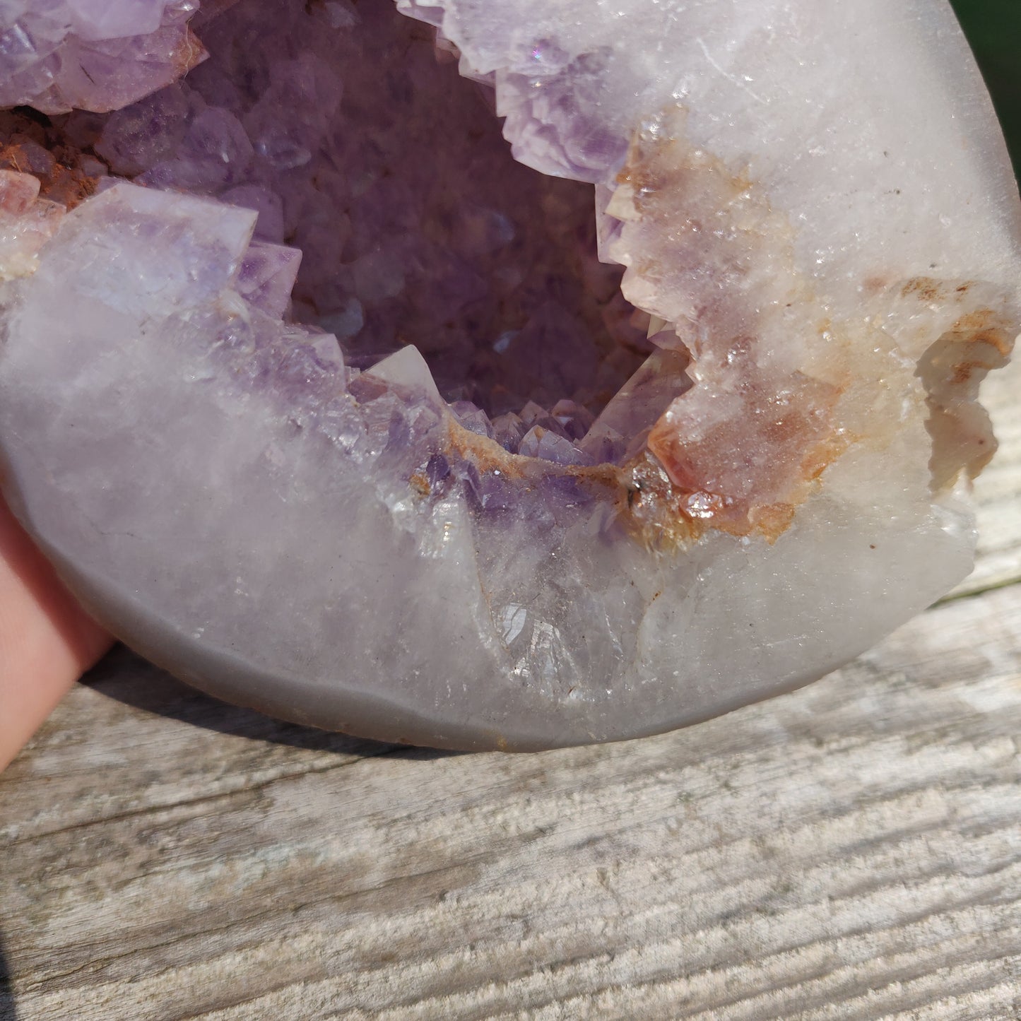 Large Amethyst Agate Geode - over 2 LBS! (#J1)