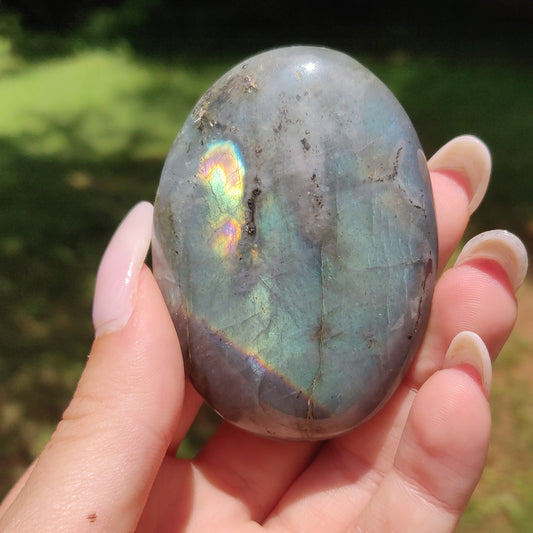 Labradorite Palm Stone (#J11)