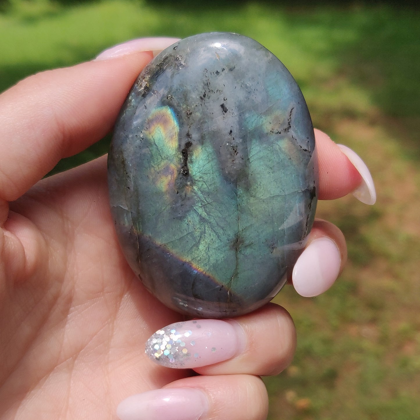 Labradorite Palm Stone (#J11)
