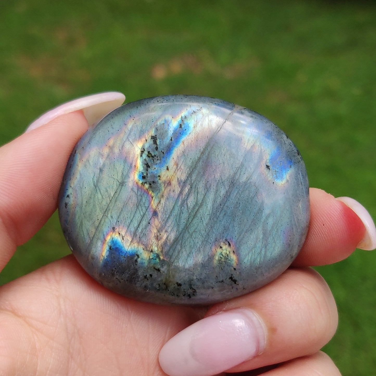 Labradorite Palm Stone (#J13)