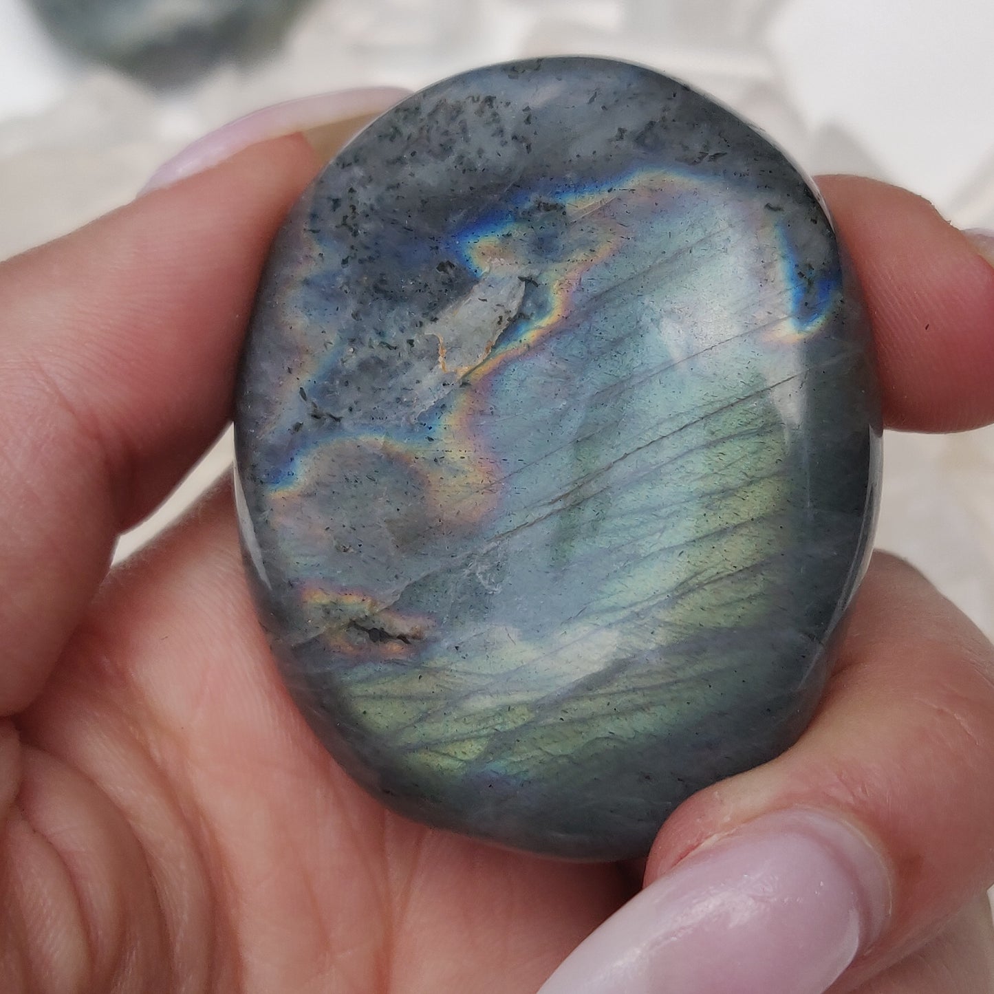 Labradorite Palm Stone (#J13)