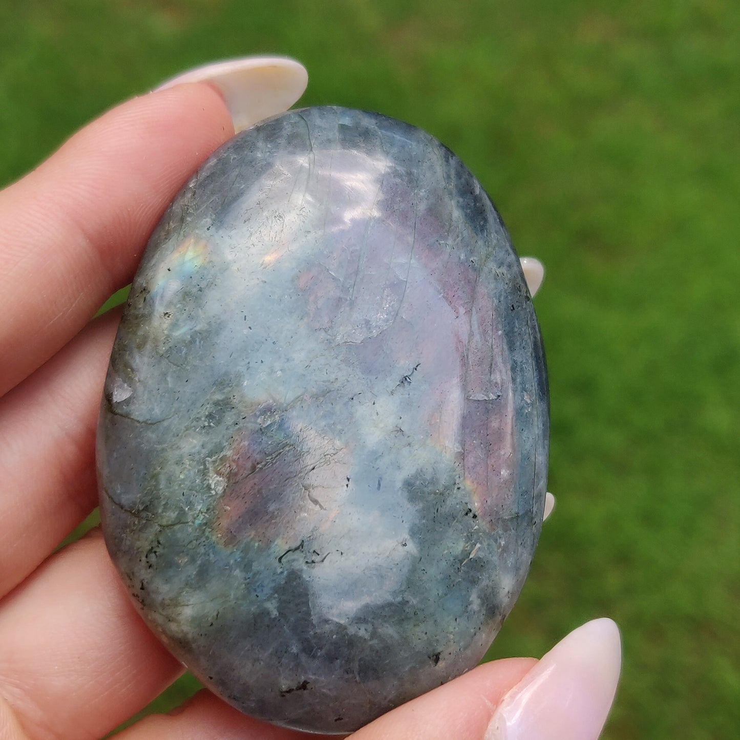 Labradorite Palm Stone (#J12)