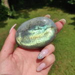 Labradorite Palm Stone (#J8)