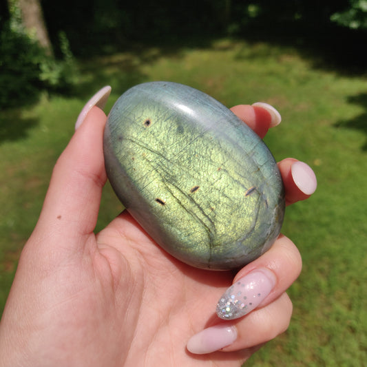 Labradorite Palm Stone (#J8)