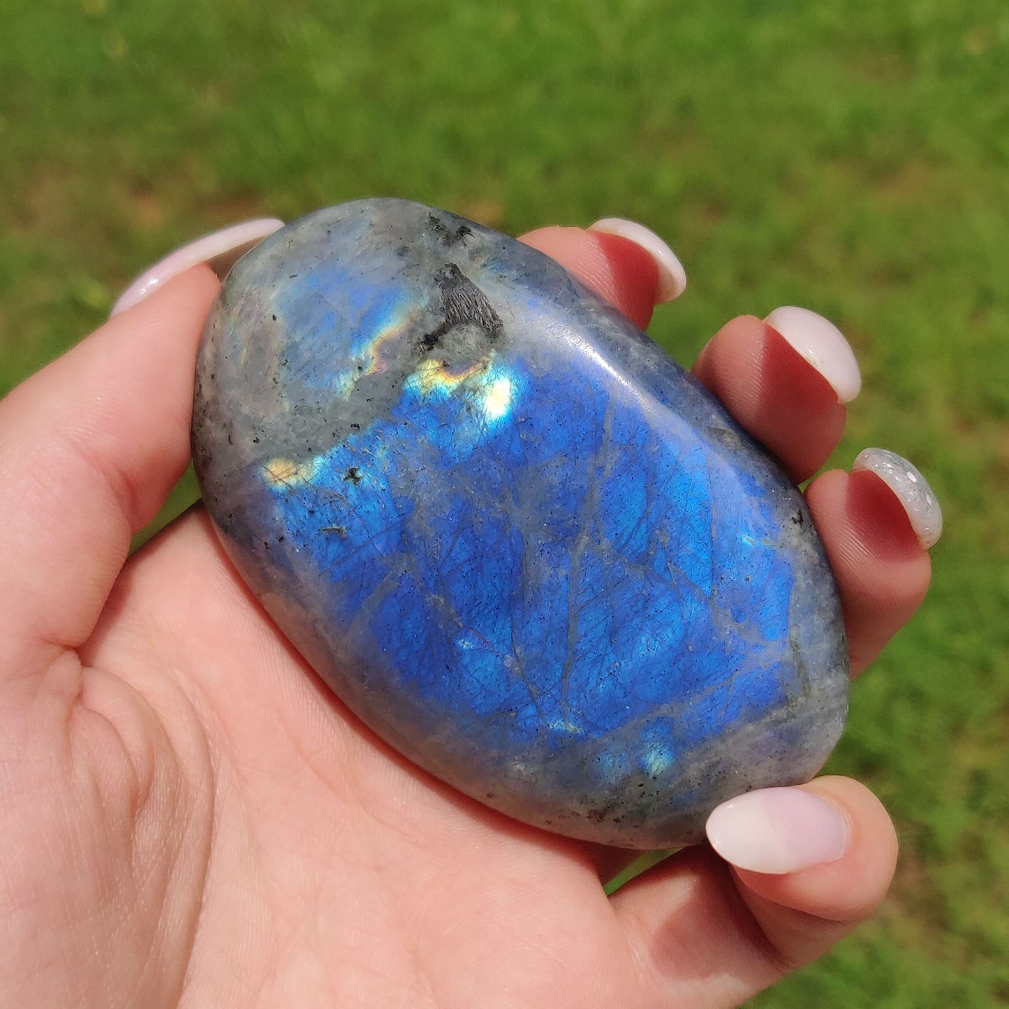 Labradorite Palm Stone (#J7A)